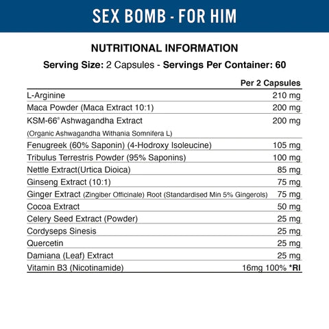 Applied Nutrition Sex Bomb For Him - SC Supplement Store
