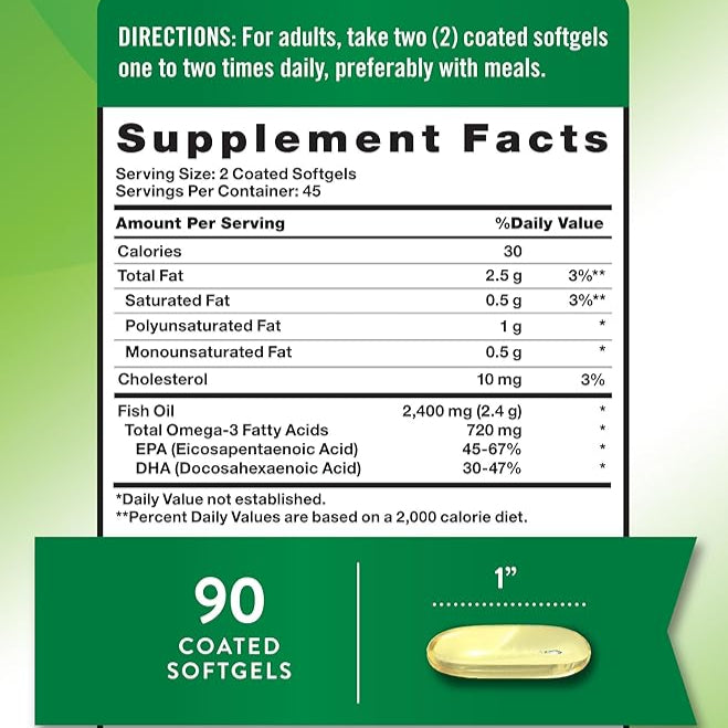 Truth Fish Nature’s Truth Fish Oil 2400 mg – Fitnessisland